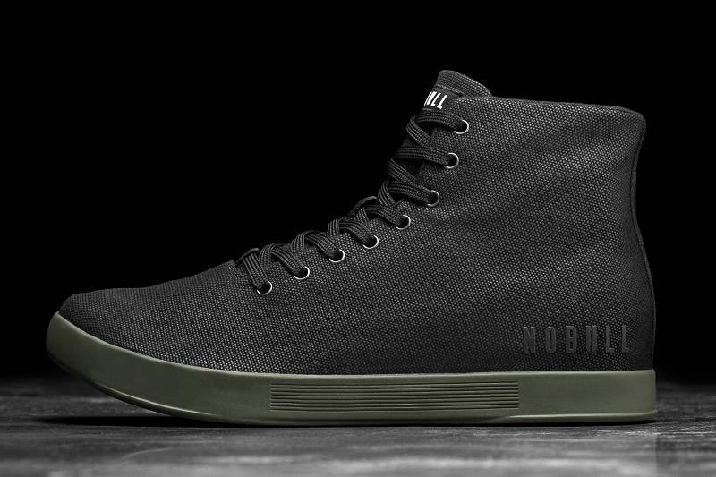 Men's Nobull High-Top Ivy Canvas Trainers Black | SG G2340S